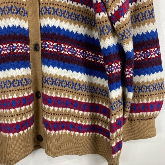 Lane Bryant Chunky Knit Print Button Up Down Grandpa Sweater Cardigan Size 18/20 - Picture 2 of 5
